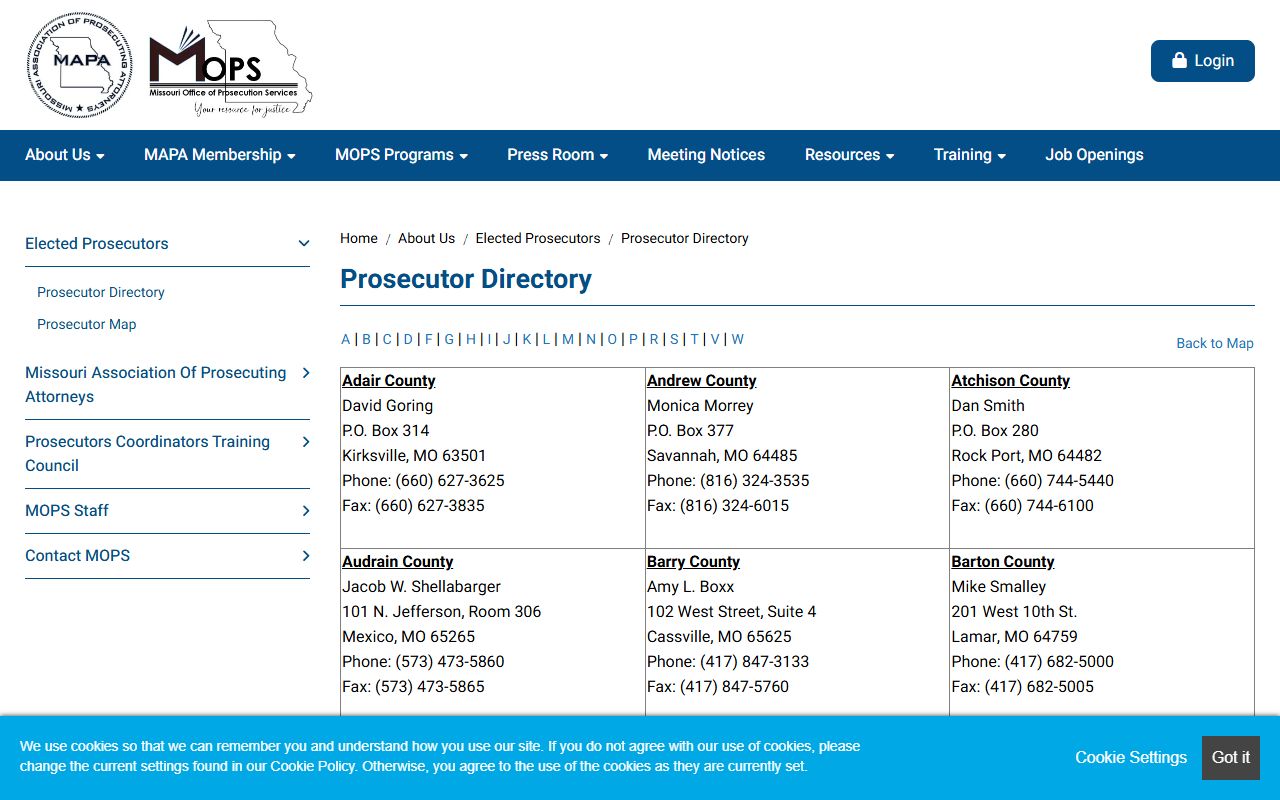 Gasconade County court records after arrest prosecutor directory